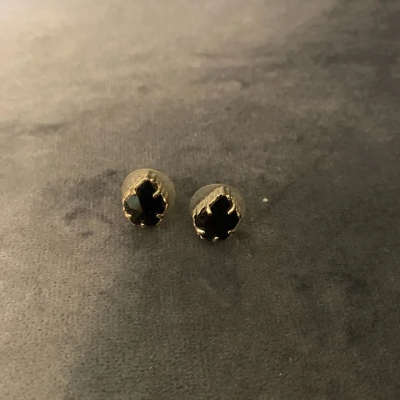 Kendra Scott Black and Gold Earrings - Picture 2 of 2